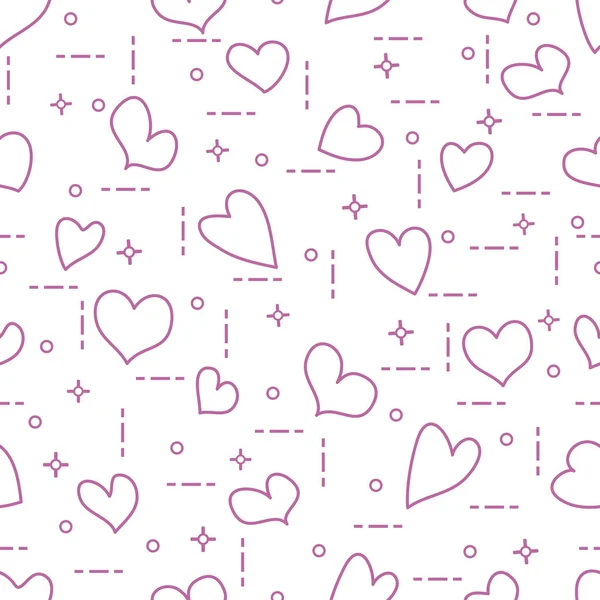 Mignon motif sans couture avec des cœurs. Valentine's — Image vectorielle