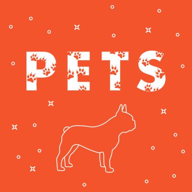 Köpek ve ve yazıt evcil hayvan izleri olan.