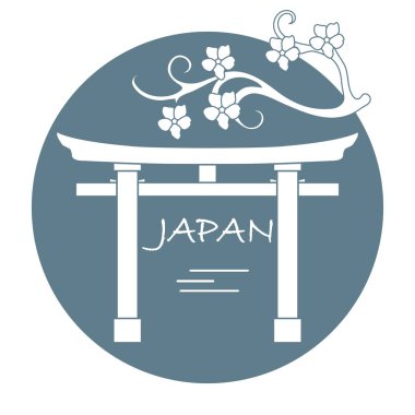 Kiraz çiçekleri ve yakın, ritüel gates Şubesi.