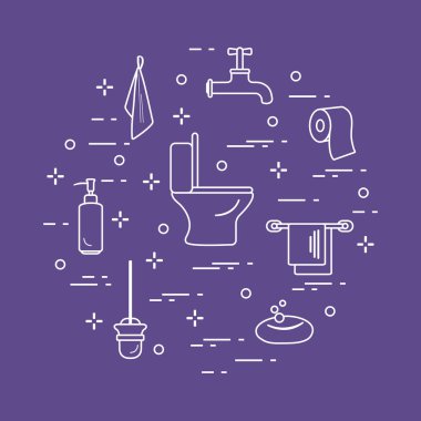 Tuvalet oda ve banyo aksesuarları.