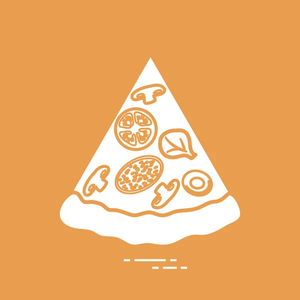 ピザのおいしいスライス. — ストックベクタ