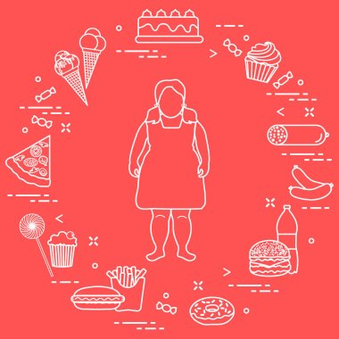 Yeme alışkanlıkları ve şişman kız sağlığa zararlıdır.