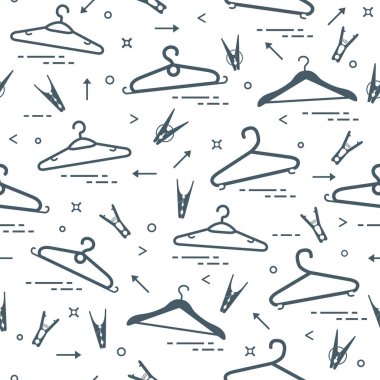 Desen elbise askıları ve clothespins ile.