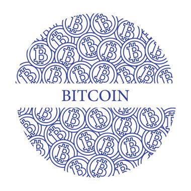 Bitcoins. Dijital para. Blockchain teknoloji.