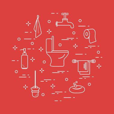 Tuvalet oda ve banyo aksesuarları.