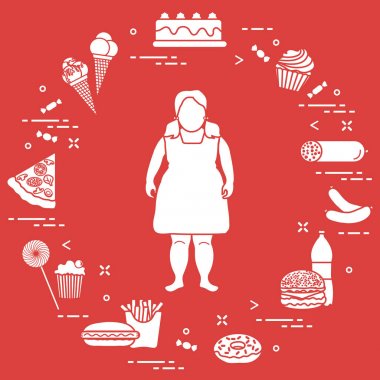 Yeme alışkanlıkları ve şişman kız sağlığa zararlıdır.