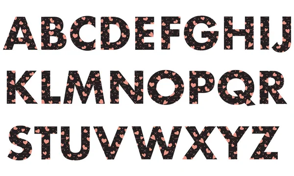 Großbuchstaben des englischen Alphabets. — Stockvektor