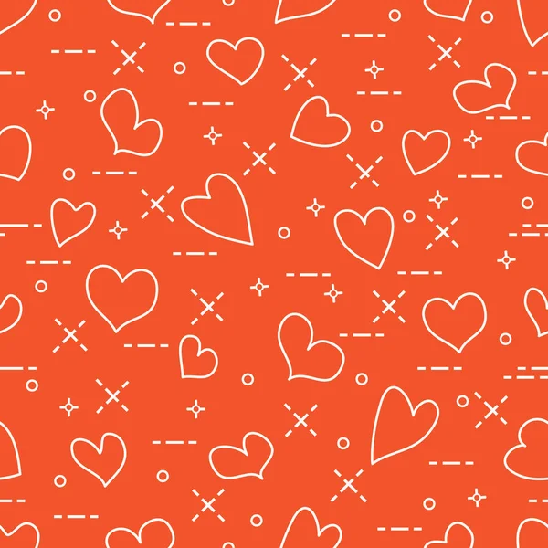 Cute seamless pattern with hearts. Valentine's — Stock Vector