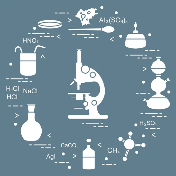 化学科学、教育要素. — ストックベクタ
