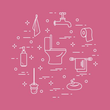 Tuvalet oda ve banyo aksesuarları.