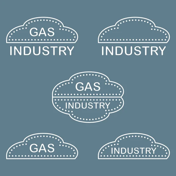 Etiquetas, pegatinas, logotipos de la industria del gas . — Archivo Imágenes Vectoriales
