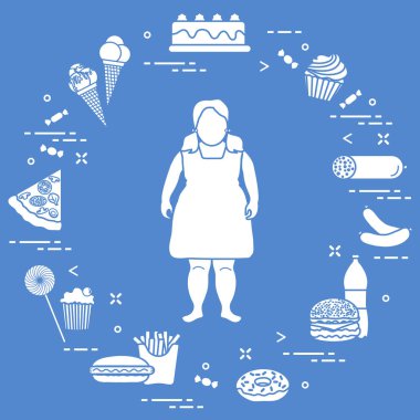 Yeme alışkanlıkları ve şişman kız sağlığa zararlıdır.