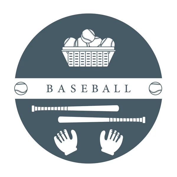 Рукавички, м'ячі, бейсбольні кажани. Бейсбольне обладнання . — стоковий вектор