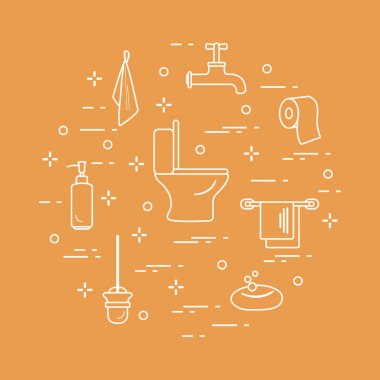 Tuvalet oda ve banyo aksesuarları.