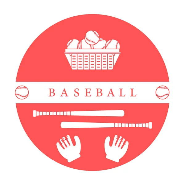 Gants, couilles, battes de baseball. Équipement de baseball . — Image vectorielle