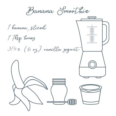 Muz smoothie. Sağlıklı beslenme alışkanlıkları.