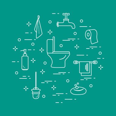 Tuvalet oda ve banyo aksesuarları.