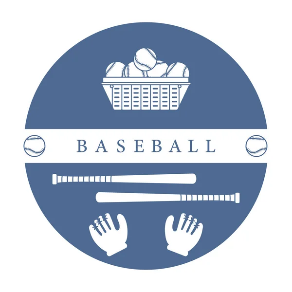 Gants, couilles, battes de baseball. Équipement de baseball . — Image vectorielle