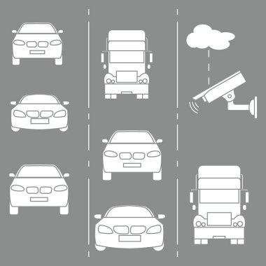 Güvenlik kamerası ve trafik.