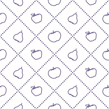 Sulu meyve elma ve armut. Seamless modeli.