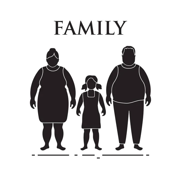 Familia. Mamá, papá e hija . — Archivo Imágenes Vectoriales