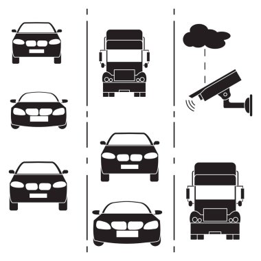 Güvenlik kamerası ve trafik.