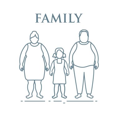 Aile. Anne, baba ve kızı.