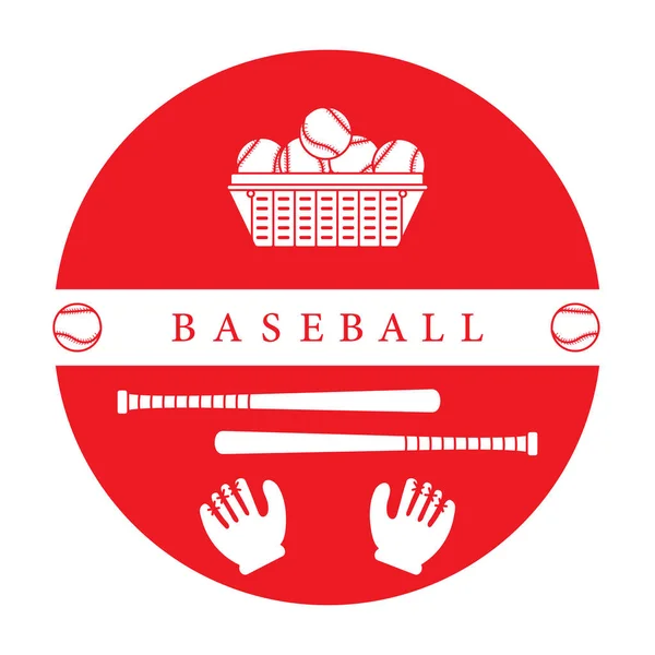 Handschoenen, ballen, honkbalknuppels. Honkbal apparatuur. — Stockvector