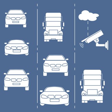 Güvenlik kamerası ve trafik.