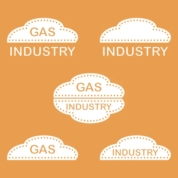 라벨, 스티커, 가스 산업의 로고. — 스톡 벡터
