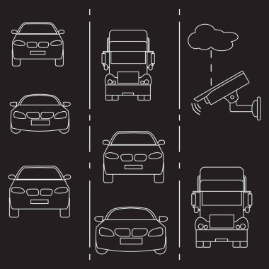 Güvenlik kamerası ve trafik.