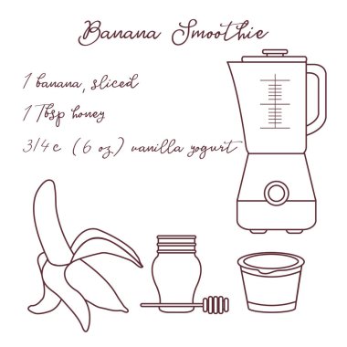 Muz smoothie. Sağlıklı beslenme alışkanlıkları.