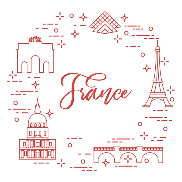 Paris'in ünlü binalar. Simgeler ve simge.