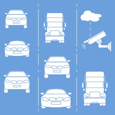 Güvenlik kamerası ve trafik.