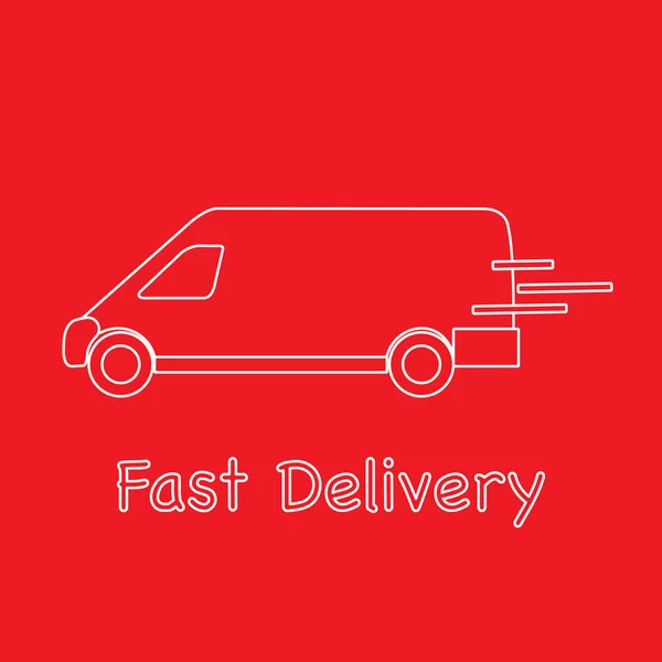 Delivery truck. Fast and convenient shipping. — Stock Vector