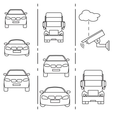 Güvenlik kamerası ve trafik.