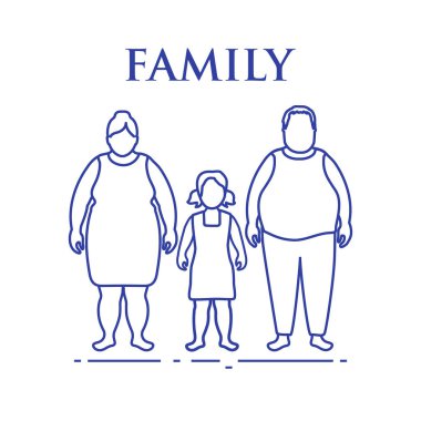 Aile. Anne, baba ve kızı.