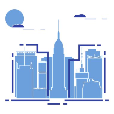 Bina ve gökdelenler. Şehir Manzaralı. Mimari.