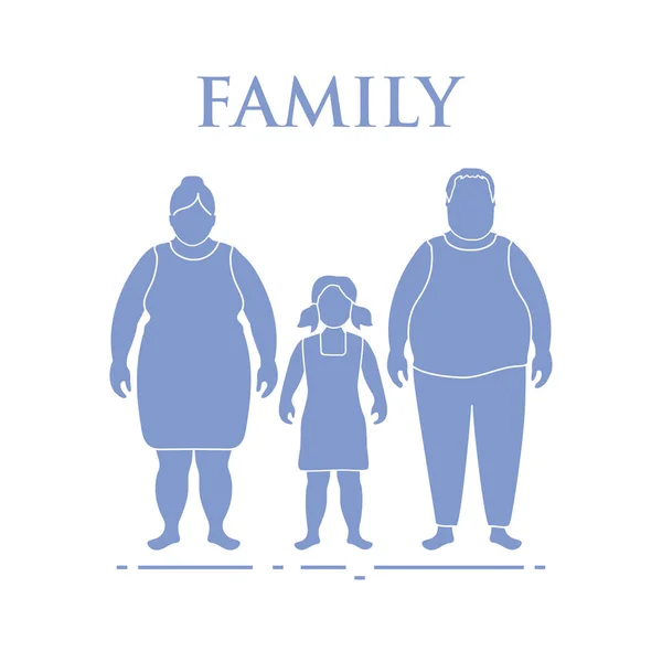 ครอบครัว แม่ พ่อ และลูกสาว . — ภาพเวกเตอร์สต็อก