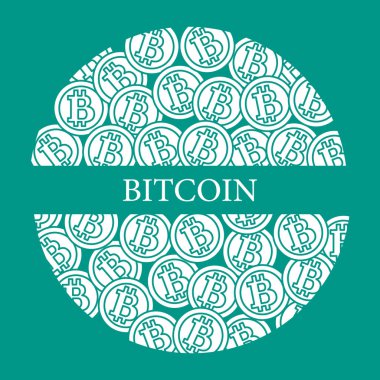 Bitcoins. Dijital para. Blockchain teknoloji.