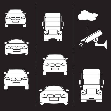 Güvenlik kamerası ve trafik.