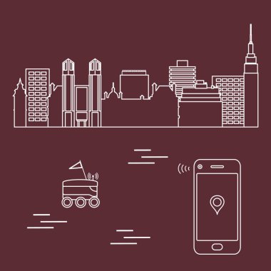 Şehrin bir robot ile teslim. Hızlı ve uygun nakliye. Ücretsiz teslimat.