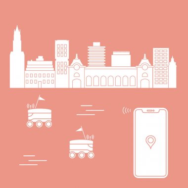 Şehrin bir robot ile teslim. Hızlı ve uygun nakliye. Ücretsiz teslimat.