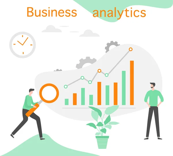 Business analytics finance růstová strategie Lidé — Stockový vektor