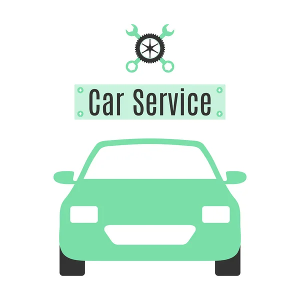 Araç onarım servisi otomatik tanılama kesiti parçaları — Stok Vektör
