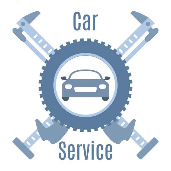 Auto-Reparatur-Service Auto-Diagnose — Stockvektor