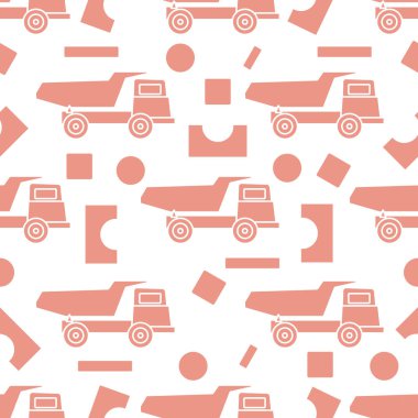 Vektör desensiz çocuk oyuncakları. Kamyon blokları.