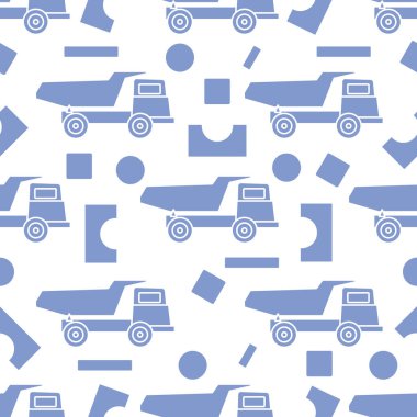 Vektör desensiz çocuk oyuncakları. Kamyon blokları.