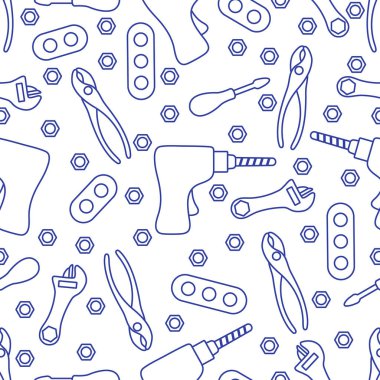 Çocuklukta vektör desensiz oyuncak aletleri