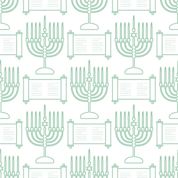 Vector padrão sem costura Hanukkah feriado judeu —  Vetores de Stock